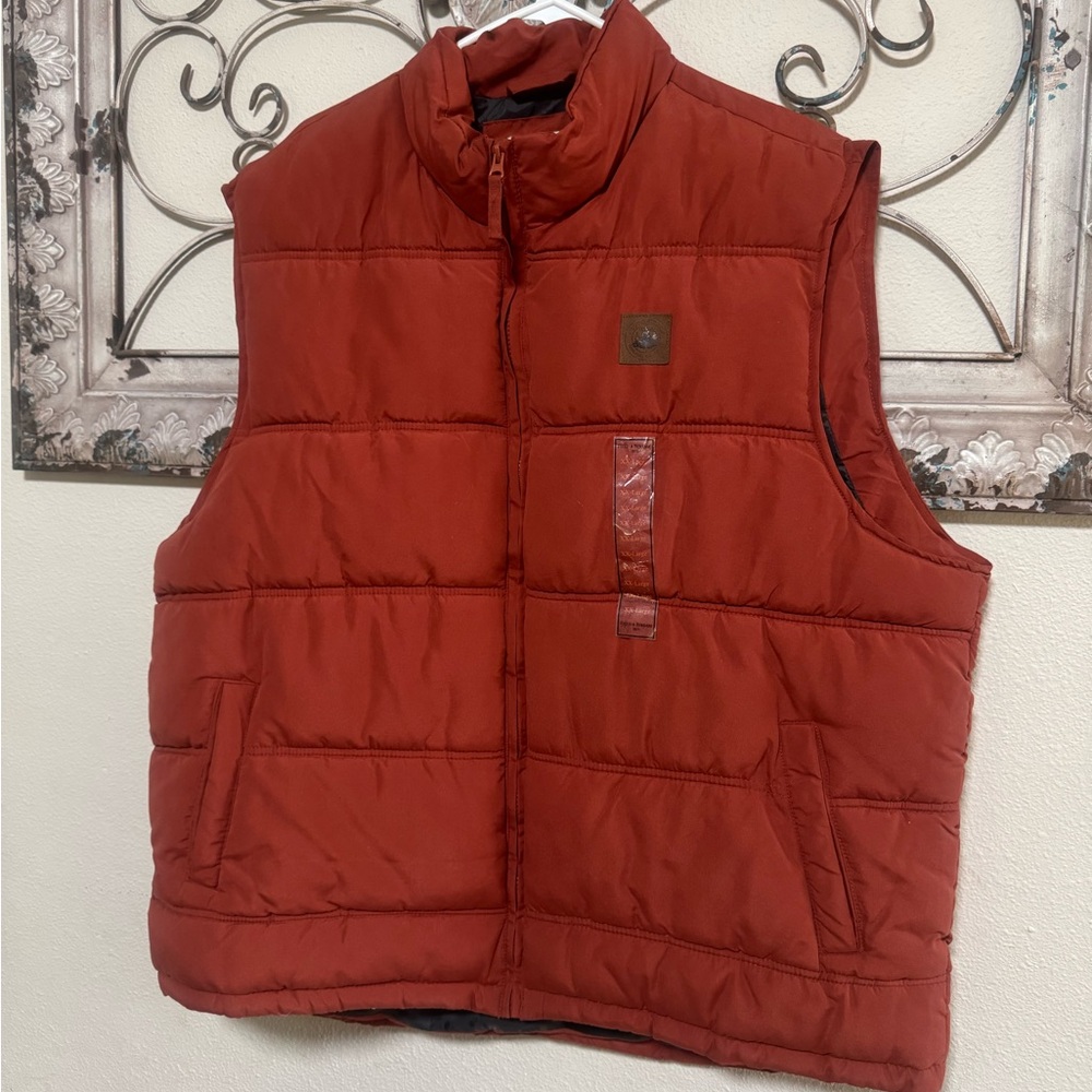 New!! Men's Rust Orange Quilted Vest